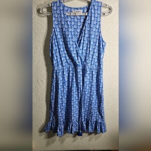 Tommy Bahama Blue Sleeveless Patterned Dress size S/P